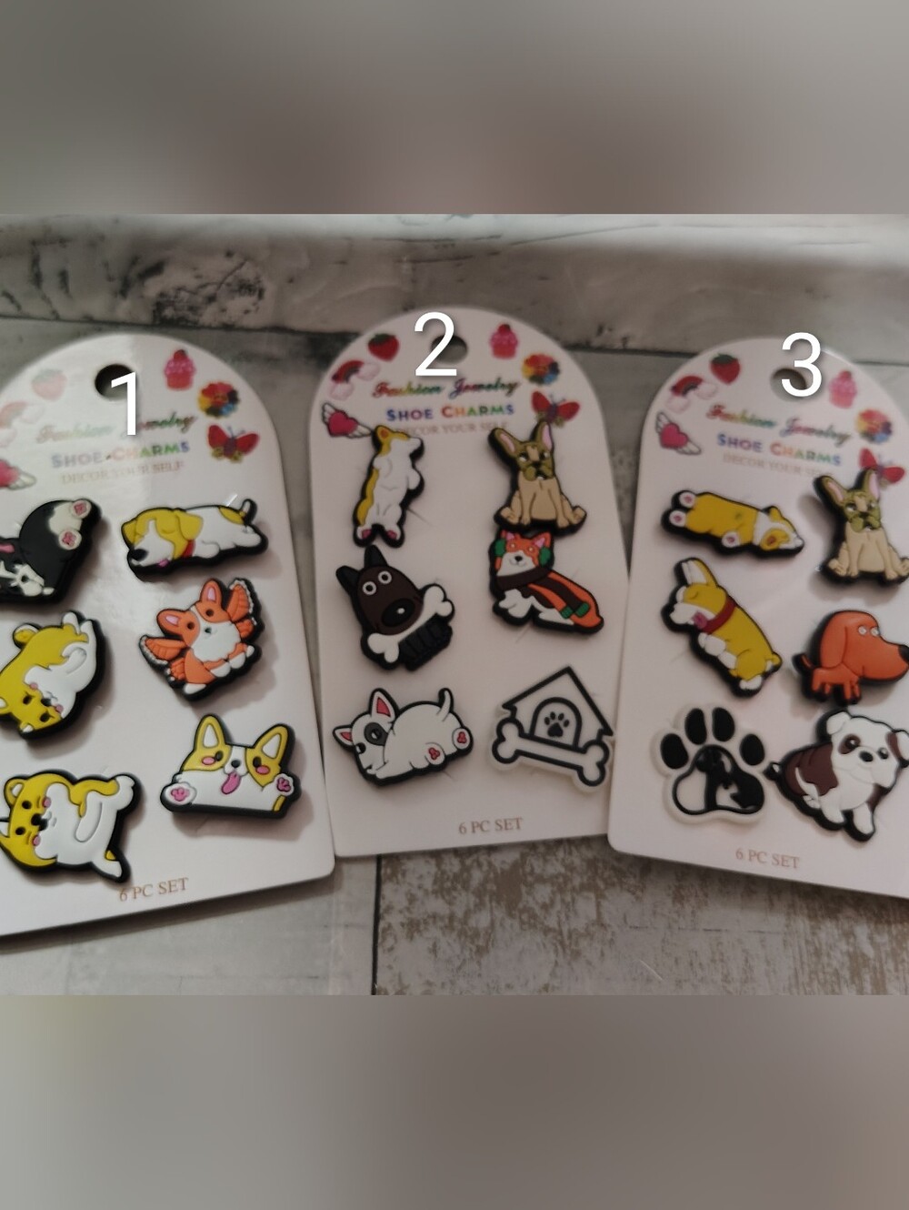 🐕🐾Corgi, Frenchie & Small Dog Shoe Charms Set 🐾🐕